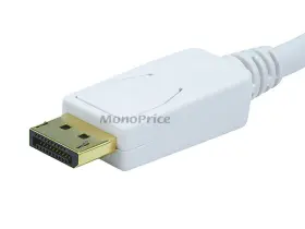 106008 Monoprice 10ft 32awg Mini Displayport To Cable White #3