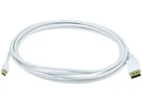 106008 Monoprice 10ft 32awg Mini Displayport To Cable White