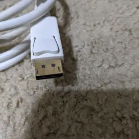 106020 Monoprice Displayport To Vga Cable 6 Ft White 28awg Gold Plated P/n 6020 #2