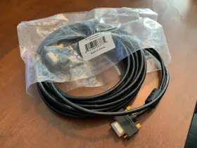 106373 Monoprice Ultra Slim Svga Super Vga M/f Monitor Cable - 25 Feet With Ferrites 30/32awg