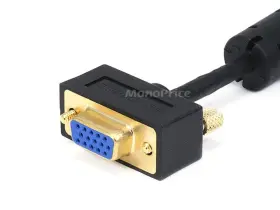 106375 Monoprice Ultra Slim Svga Super Vga M/f Monitor Cable - 50 Feet With Ferrites 30/32awg #3