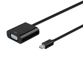 112786 Monoprice Mini Displayport 1.2a / Thunderbolt To Vga Active Adapter - Black