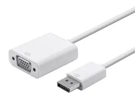 112789 Monoprice Displayport 1.2a To Vga Active Adapter - White With 6in Cable Length