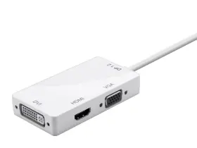 112800 Monoprice Displayport 1.2a To 4k Hdmi Dual Link Dvi Vga Passive Adapter White #3