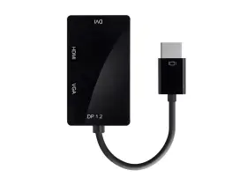 112802 Monoprice Displayport 1.2a To 4k Hdmi Dual Link Dvi Vga Passive Adapter Black #2