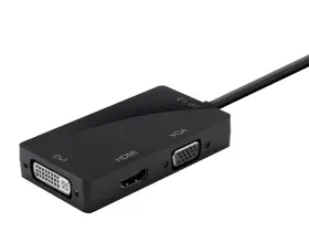 112802 Monoprice Displayport 1.2a To 4k Hdmi Dual Link Dvi Vga Passive Adapter Black #3