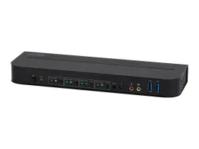 Monoprice 142646 4k Displayport 1.4 And Usb 3.0 4x1 Kvm Switch - 60hz 18 Gbps H