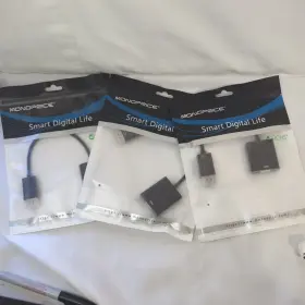 Monoprice #18 Dpvga Display Port To Vga Female Video Cable Converter Pc Monitor Desktop