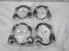 Vga-mmcl2-03 Monoprice 35/vga-mmcl2-03 4 Lot 3ft Super Vga Hd15 M/m Cl2 Cable With Stereo Audio Gold Plated