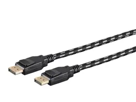 37921 Monoprice - Braided Displayport 1.4 Cable 10ft Gray