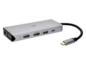 44466 Monoprice 12-in-1 Dual-hdmi Vga Mst Triple Monitor Docking Station Dual 4k