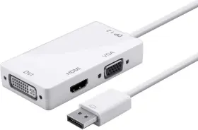 Monoprice 921466737074 Displayport 1.2a To 4k Hdmi Dual Link Dvi Vga Adapter