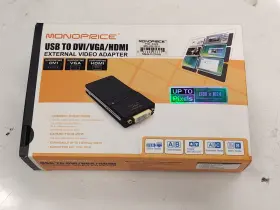 Ms-ug12d1 Monoprice Usb To Dvi/vga/hdmi Video Adapter Uga Mini 2.0