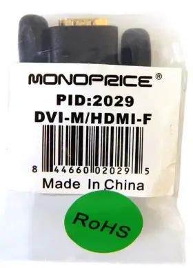 2029 Monoprice Pid 10 Pack Dvi-m To Hdmi. -f Adapters