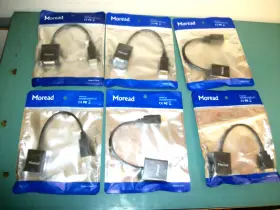 Dp2dvi-a-b Moread Lot Of 5 - Displayport To Dvi Adapter Cable Converters Black New