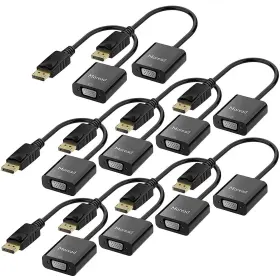Dp2vga-a-b-10-v2 Moread Displayport Dp To Vga Adapter 10 Pack Gold-plated Display Port Ada