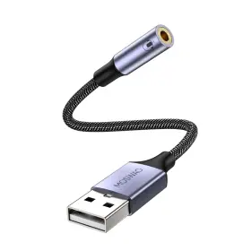 Moswag 700445322292 Usb To Audio Jack Adapter 0.65feet/20cm External Sound Card Adapte