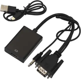 L240318 Mustpoint Vga Male To Hdmi Female 1080p Output Hdtv Audio Video Cable
