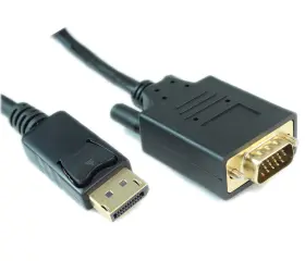 My Cable Mart 601968547776 6ft Displayport To Vga 28awg Gold Plated Black
