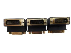 Fe-adt-427 My Cable Mart Lot 3 Dvi-d Male To Female Right Angle 90 Degrees Adapter - Tested