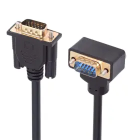 Nf-db-007-up-1.0m Nfhk 90-degree Up Angled Vga Rgb Male To Straight Extension Cable 3coax 6c Cord