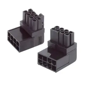 Nf-pw-027 Nfhk 2pcs/lot Atx 8p Male To Female 90 Degree Up Down Angled Power Header Adapter