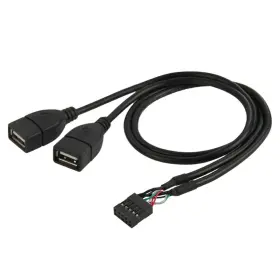 Nf-u2-129 Nfhk Usb 10 Pin 9pin Motherboard Female Header To Dual 2.0 Adapter Cabl