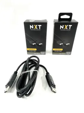 Nx51763 Nxt Technologies Lot Of 2 6ft Displayport Cables 4k Ultra Hd Support