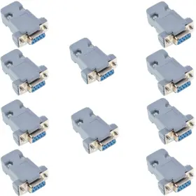 Oiyagai 765470510717 10pcs Db9 Female Connector Set Solder Type Plastic 9 Pins D-sub Adapter With