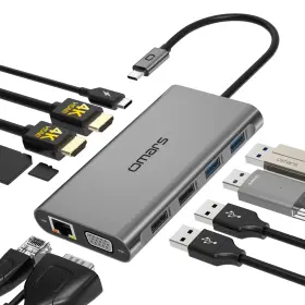 Omars 606034860278 Usb C Laptop Docking Station Dual Monitor Hdmi For Dell Hp 11 In 1 Type