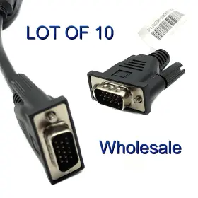 924318-001 Onn Ona18ho005 Lot Of 10 Branded Vga 15-pin Male To Monitor Cable Hp