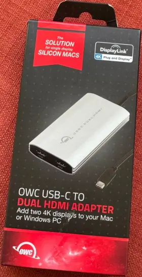 Cadpdl2hdmi Owc Usb-c Dual Hdmi 4k Display Adapter With Displaylink For Apple Silicon Macs #2