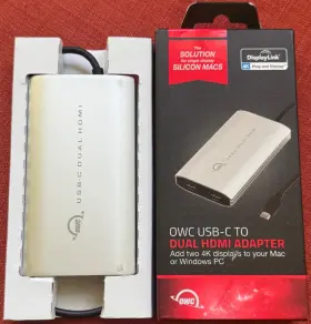 Cadpdl2hdmi Owc Usb-c Dual Hdmi 4k Display Adapter With Displaylink For Apple Silicon Macs