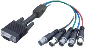 Pan Pacific S-h15f5bncf-1 S-h15f5bncf-1ft Multi Sync Hd15f To 5bnc/f Cable 1ft New