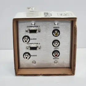 Panel Crafters Square/wall/plate/4.5/4/1/2 Computer Vga 1/2 Video Audio Left Right Rca Jack Wall Plate