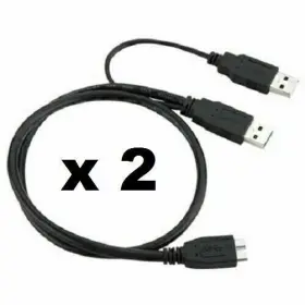 S140u Pax Dual Usb 3.0 Y Cable Splitter Video Cord Laptop Display Portable Monitor 2 Pcs