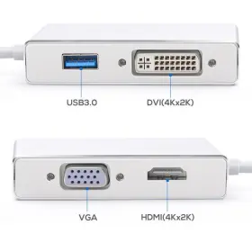 Pcc 094276885980 Usb-c To Hdmi / Dvi Vga External Graphics Video Card Adapter Usb 3.0 4k X 2k