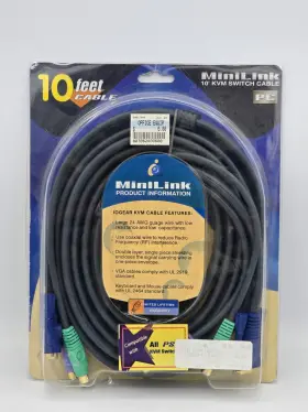 Pccables.com 820799006685 Premium Kvm Cable 10ft Video Vga Ps2 Male To Female - Nos Usa Ship