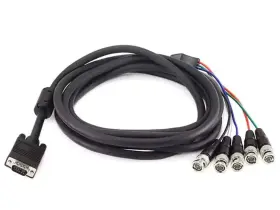 Pcc-00609 Pccables.com Svga Hd-15 To 5 Bnc Rgb Video Cable For Hdtv Monitor 6ft
