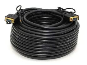 Vga-a1100a Pearstone 100ft Vga Male To Triple-shield Cable With 3.5mm Audio Jack