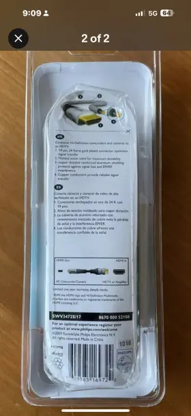 Swv3472s Philips Best Gold-plated High Speed Mini Hdmi 4k Ultra Hd Hdtv Camera Cable 6ft #2
