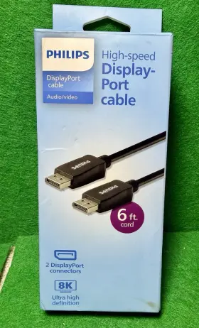 Sww3133b Philips Sww3133b/37 High-speed 6ft Displayport Cable Model V3133b/37 2 New