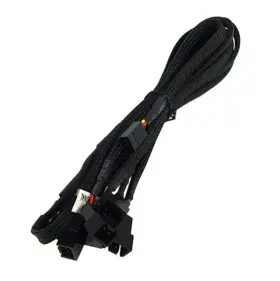Phobya 049469078027 Ycable 3pin To 6x 60cm Sleeved Black