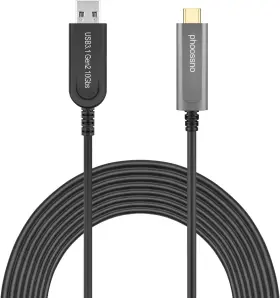 Pu3a-c-0001 Phoossno Usb A To C Fiber Optical Extension Cable 3.1 Gen2 10gbps 15m 50ft