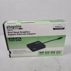 Usb3-3900dhe Plugable Technologies Usb 3.0 Dual-head Graphics And Gigabit Ethernet Adapter Hdmi Dvivga