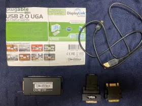 Uga-125 Plugable Usb 2.0 Model Multi-display Adapter Display-link Dvi Vga Hdmi