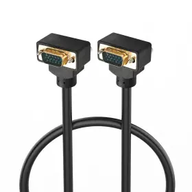 20242625012 Pngknyocn 90 Degree Vga Cable 0.5m Down Bend 2 Male To 15 Pin 1080p