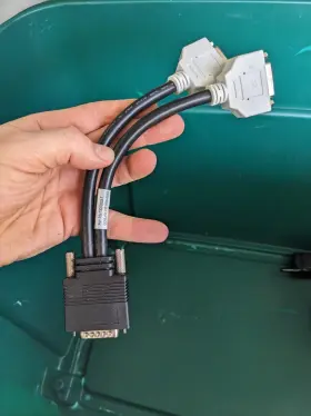 73000003-t Pny P/n Com Link 3535-0853 3410 Dms-59 To Dual Dvi Adapter