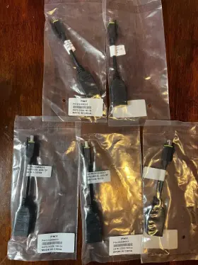91008582v3 Pny Lot Of 5 New- Mini Displayport Male To Female Adapter