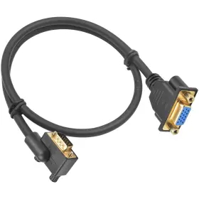 Poy-000873 Poyiccot Vga Extension Cable 1.5ft 90 Degree Left Angle 15 Pin Male To Female Ext